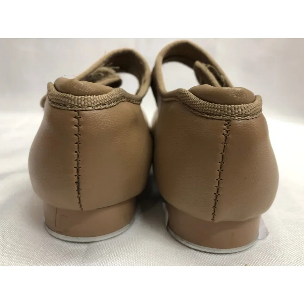 Pre-Owned Dance Tap Shoes Danshuz 534 Child 12M Tan Mary Jane Easy Strap
